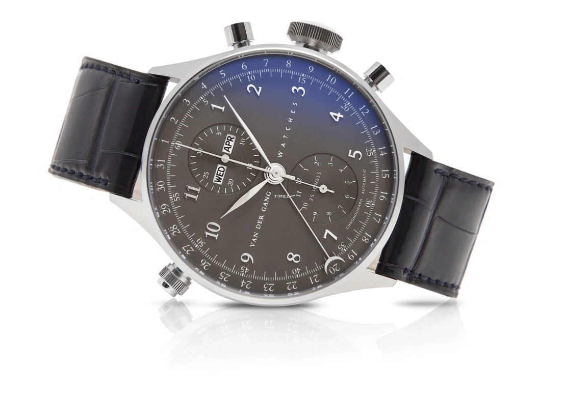 Van der Gang Watches,Original 41mm,41mm,Stainless Steel,Grey,Automatic,Chronograph,Month,Date,Day,42hours,Sapphire,Crystal Glass,2000234 ,2000234 - T