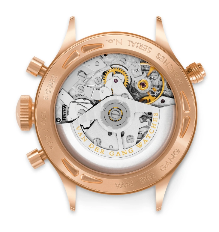 Van der Gang Watches,Gents 41mm,41mm,Rose Gold,Blue,Automatic,Chronograph,Moonphase,Day,20030