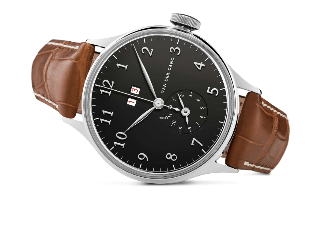 Van der Gang Watches,Gents 41mm,41mm,Stainless Steel,Black,Automatic,Dule Time,Big Date,20013