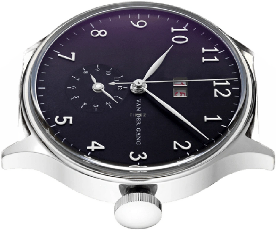 Van der Gang Watches,Gents 41mm,41mm,Stainless Steel,Black,Automatic,Dule Time,Big Date,20013