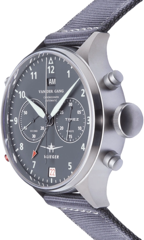 Van der Gang Watches,Gents 44mm,44mm,Stainless Steel,Grey,Automatic,Chronograph,Day,Day / Night Indication,20044B