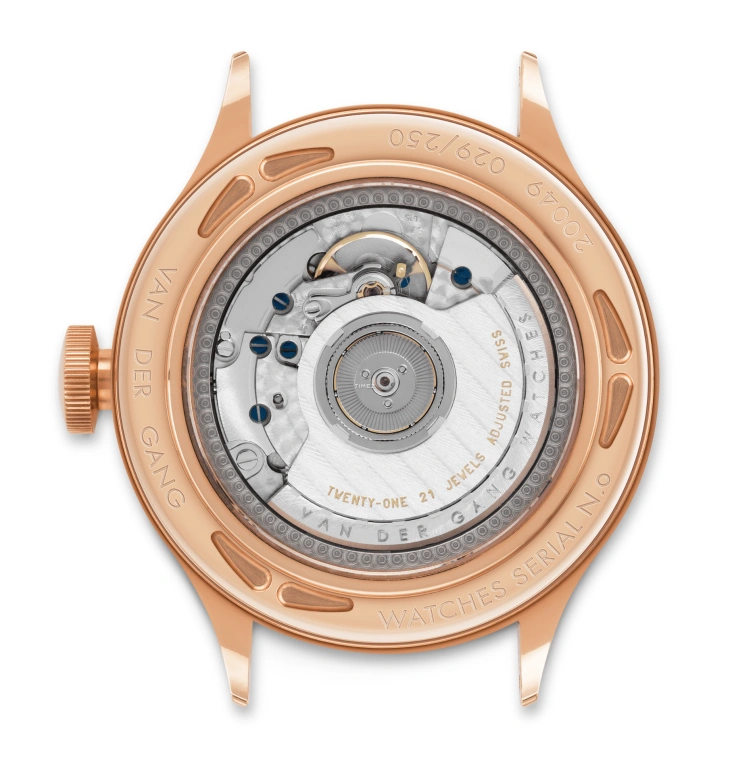 Van der Gang Watches,Classic GMT 41mm,41mm,Rose Gold,Blue,Automatic,Dule Time,Big Date,20049