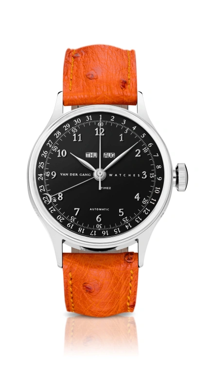 Van der Gang Watches,Ladies 34mm,34mm,Stainless Steel,Black,Automatic,Chronograph,Month,Date,Day,42hours,Sapphire,20007