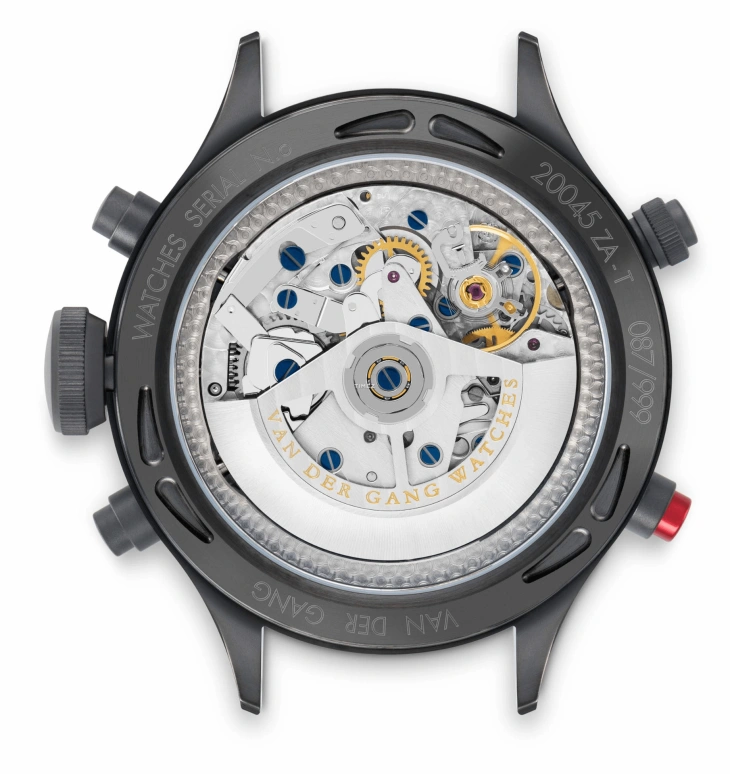 Van der Gang Watches,Vlieger 41mm,41mm,Stainless Steel,Grey,Automatic,Chronograph,Day,Dule Time,GMT,42hours,Sapphire,Crystal Glass,20045ZA,20045ZA-T