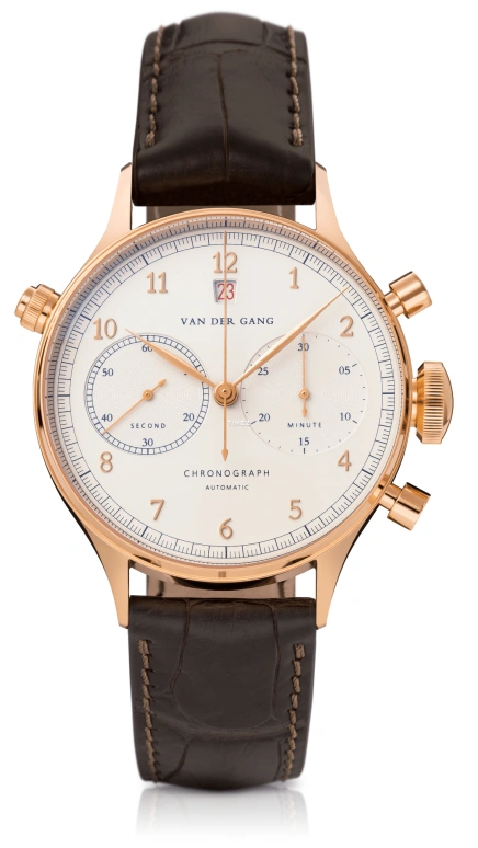 Van der Gang Watches,Gents 41mm,41mm,Rose Gold,Silver,Automatic,Chronograph,Day,20023