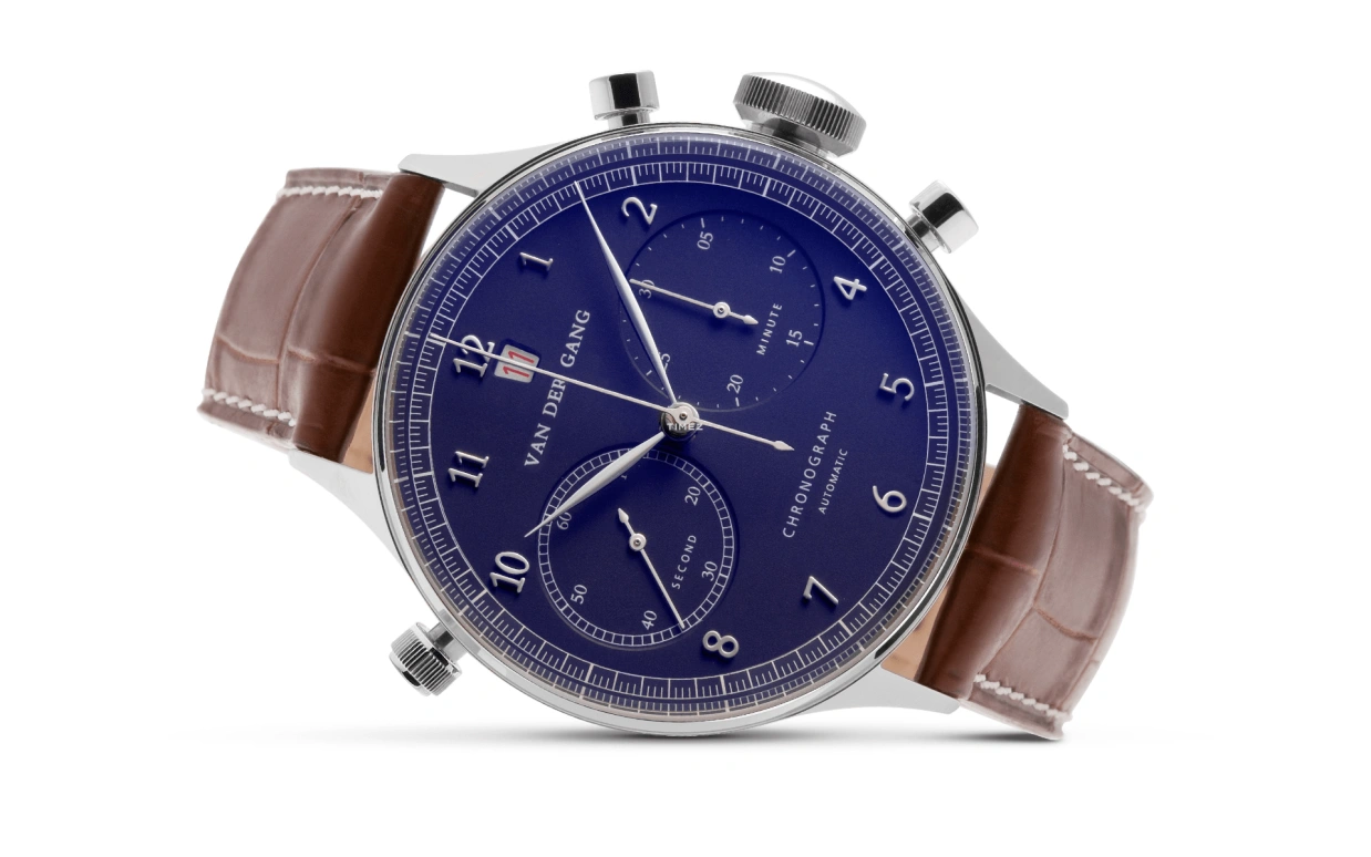 Van der Gang Watches,Gents 41mm,41mm,Stainless Steel,Blue,Automatic,Chronograph,Day,20027