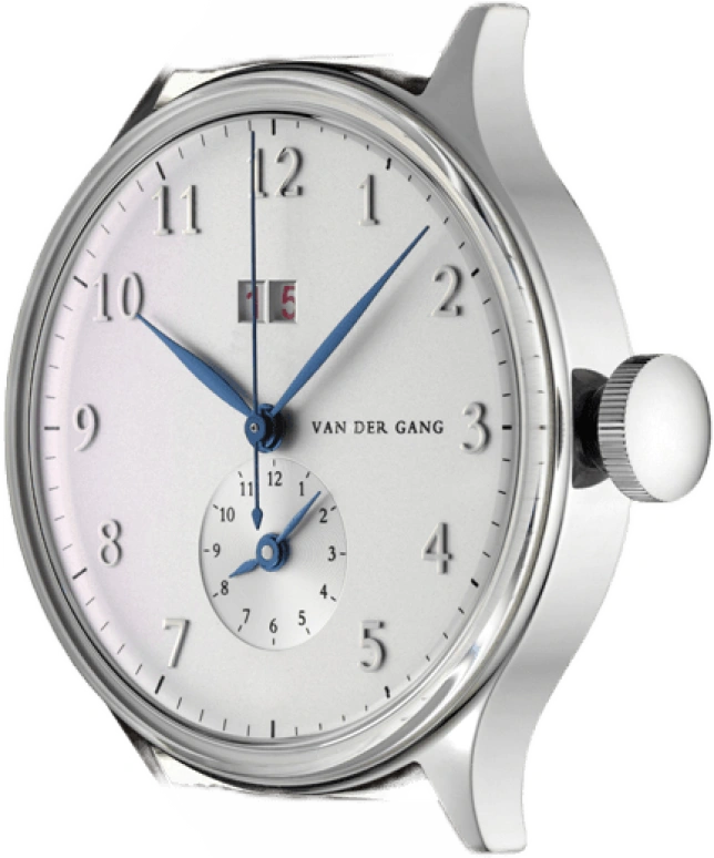 Van der Gang Watches,Gents 41mm,41mm,Stainless Steel,Silver,Automatic,Dule Time,Big Date,20009