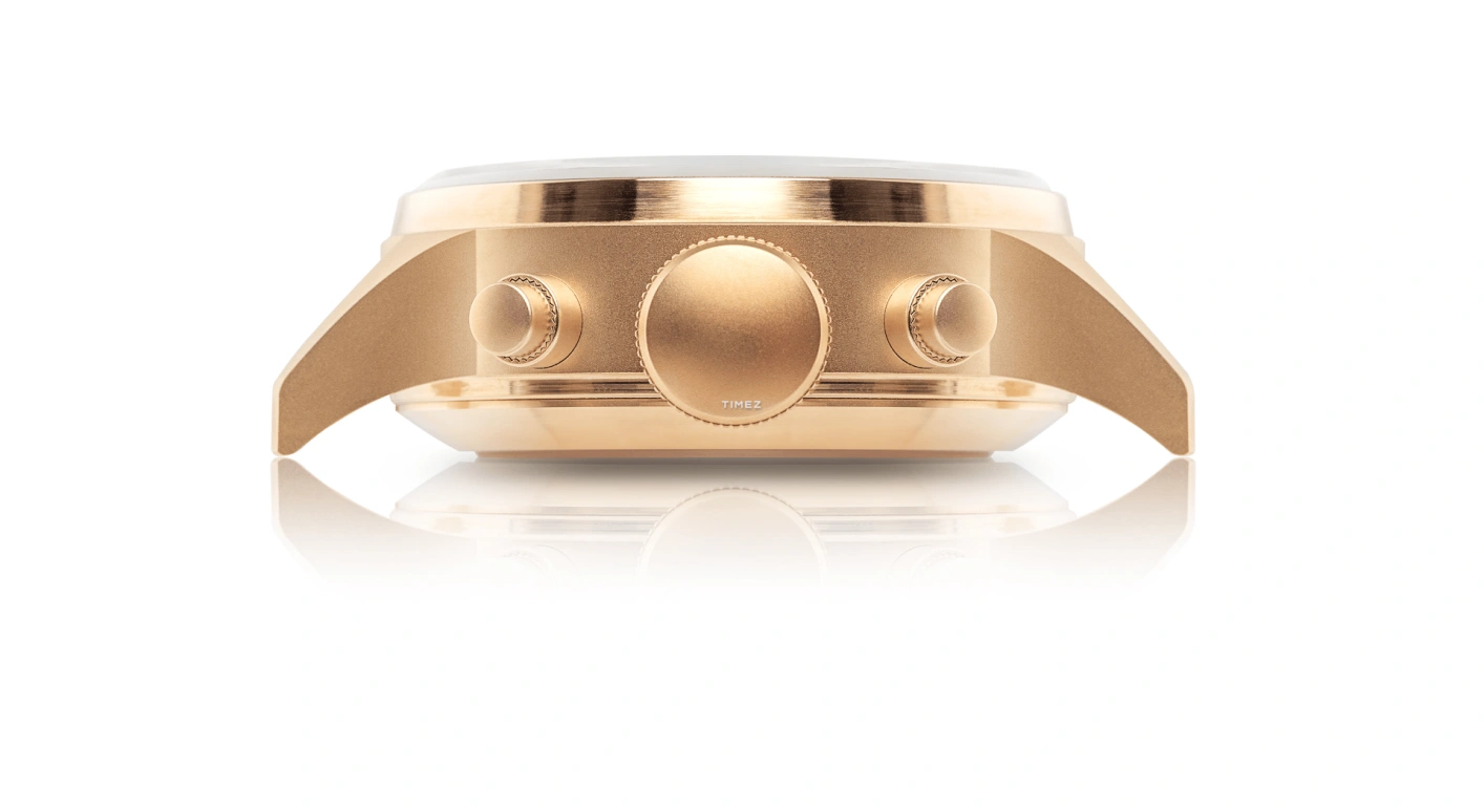 Van der Gang Watches,Vlieger 41mm,41mm,Red Gold,White,Automatic,Chronograph,Day,Dule Time,GMT,42hours,Sapphire,Crystal Glass,20045GW,20045GW-T