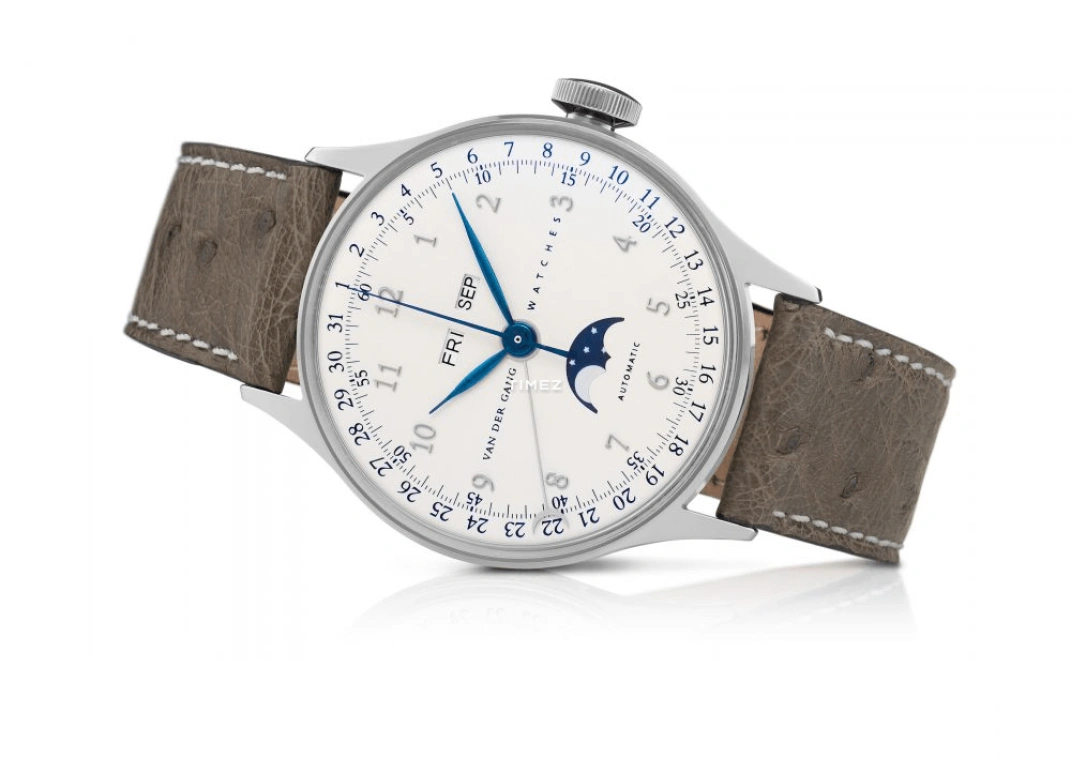 Van der Gang Watches,Ladies 34mm,34mm,Stainless Steel,Silver,Automatic,Moonphase,Month,Date,Day,42hours,Sapphire,20006M