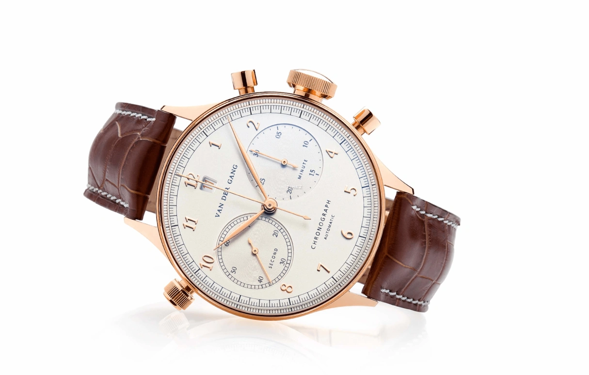 Van der Gang Watches,Gents 41mm,41mm,Rose Gold,Silver,Automatic,Chronograph,Day,20023