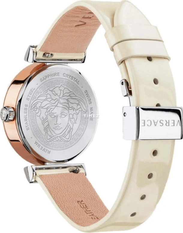 VERSACE,Women 34mm,34mm,Stainless Steel,White,Quartz,Sapphire,Round,VELW00120