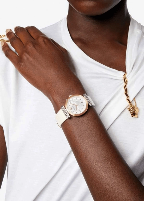 VERSACE,Women 34mm,34mm,Stainless Steel,White,Quartz,Sapphire,Round,VELW00120