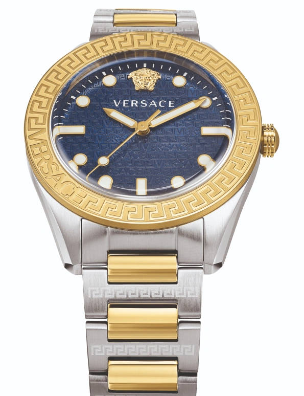 VERSACE,Men 42mm,42mm,Stainless Steel,Blue,Quartz,Sapphire,Round,VE2T00422