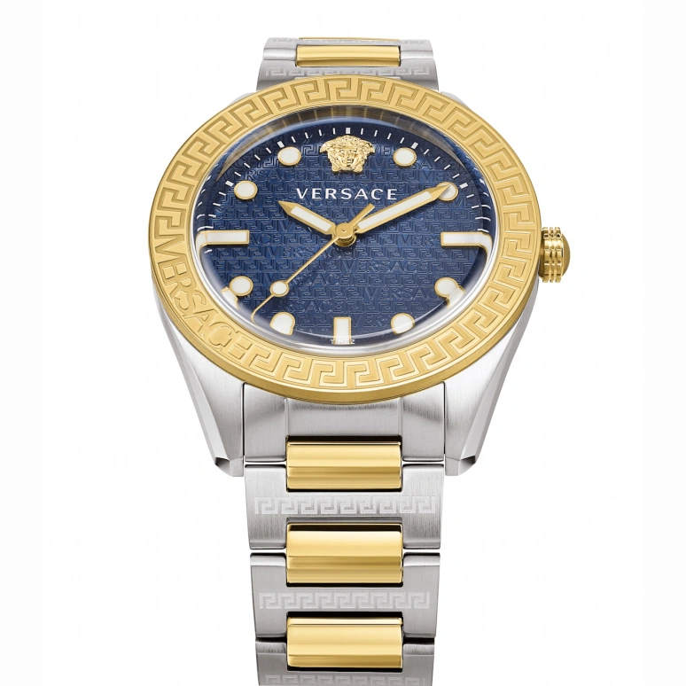 VERSACE,Men 42mm,42mm,Stainless Steel,Blue,Quartz,Sapphire,Round,VE2T00422