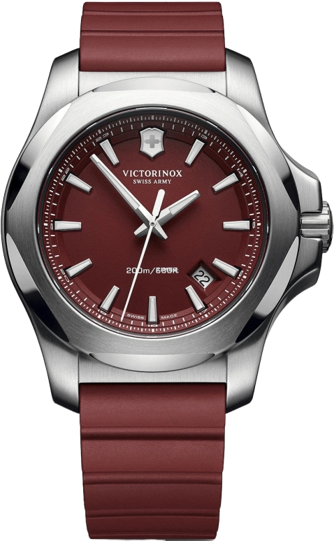 Victorinox,I.N.O.X. 43mm,43mm,Stainless Steel,Red,Quartz,Day,Sapphire,241719