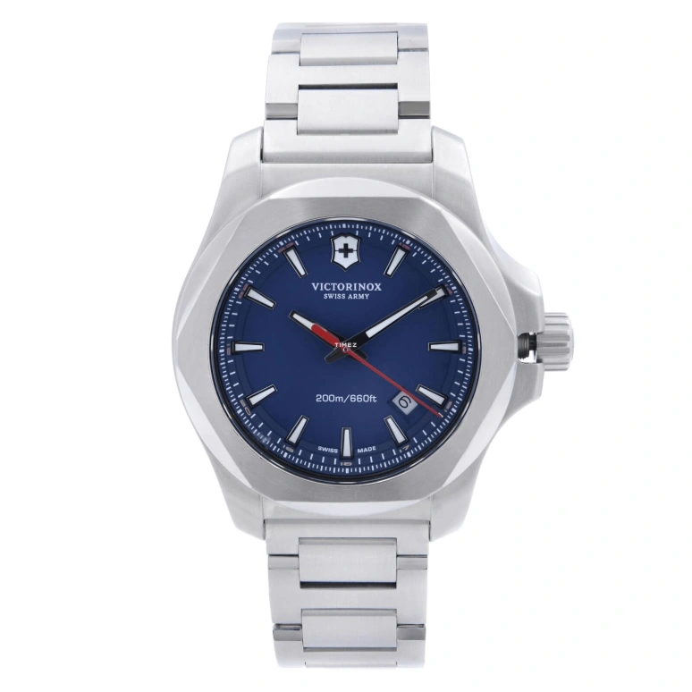 Victorinox,I.N.O.X. 43mm,43mm,Stainless Steel,Blue,Quartz,Day,Sapphire,Crystal Glass,241724,241724.1