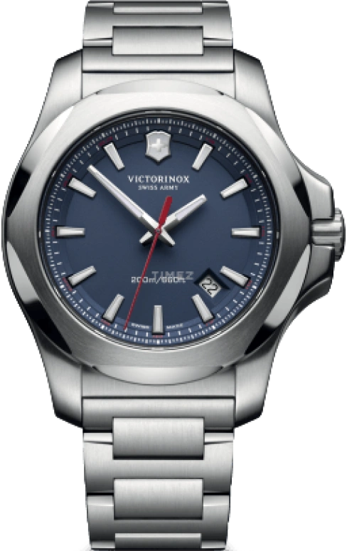 Victorinox,I.N.O.X. 43mm,43mm,Stainless Steel,Blue,Quartz,Day,Sapphire,Crystal Glass,241724,241724.1
