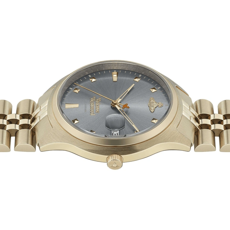Vivienne Westwood,Other 37mm,37mm,Stainless Steel,Grey,Quartz,Day,Round,VV261GYGD