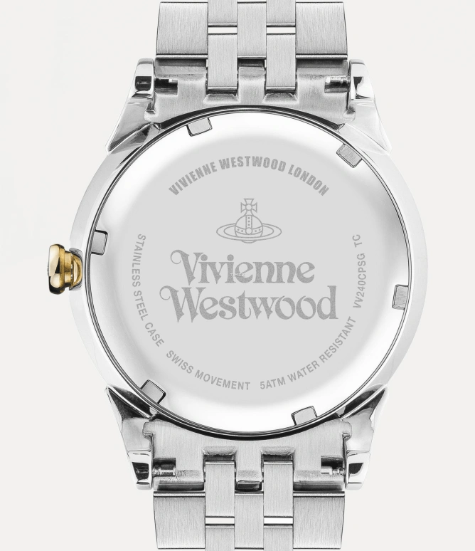 Vivienne Westwood,Other 38mm,38mm,Stainless Steel,Champagne,Quartz,Hardlex,Glass,Round,VV240CPSG