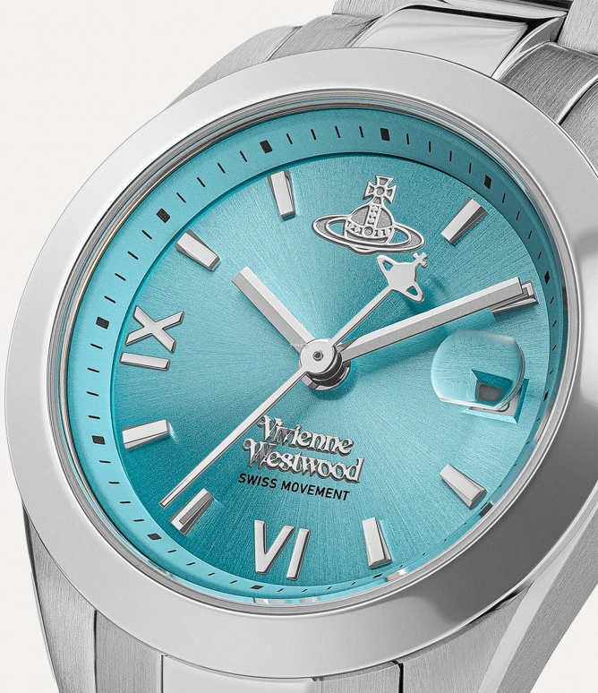 Vivienne Westwood,Other 29mm,29mm,Stainless Steel,Blue,Quartz,Day,Hardlex,Glass,VV292TQSL