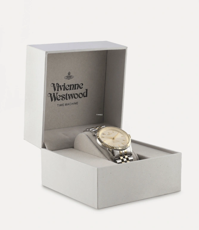 Vivienne Westwood,Other 38mm,38mm,Stainless Steel,Champagne,Quartz,Hardlex,Glass,Round,VV240CPSG