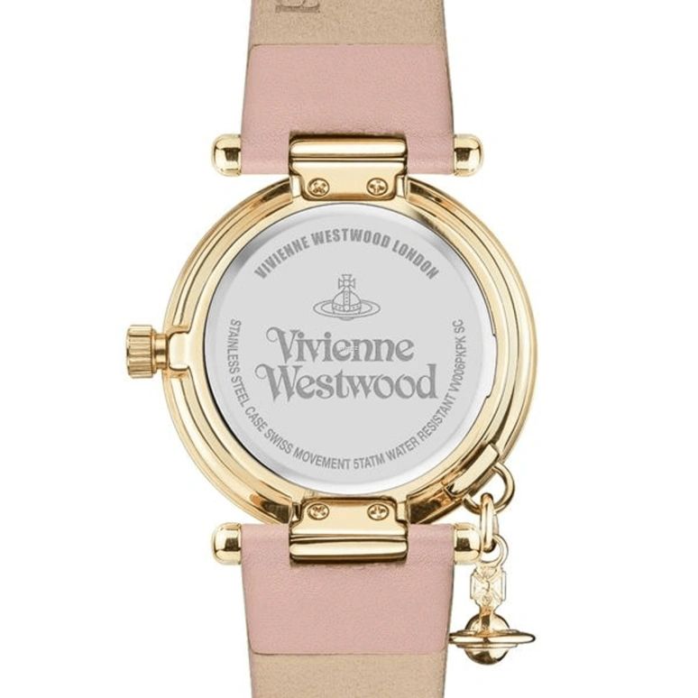 Vivienne Westwood,Other 32mm,32mm,Stainless Steel,Pink,Quartz,Round,Gold,VV006PKPK