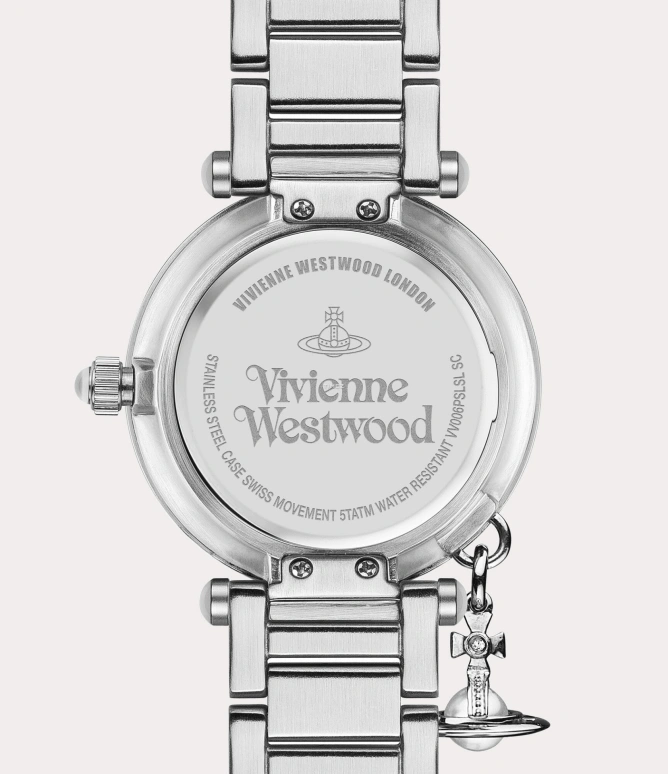 Vivienne Westwood,Other 32mm,32mm,Stainless Steel,Silver,Quartz,Hardlex,Glass,Round,VV006PSLSL