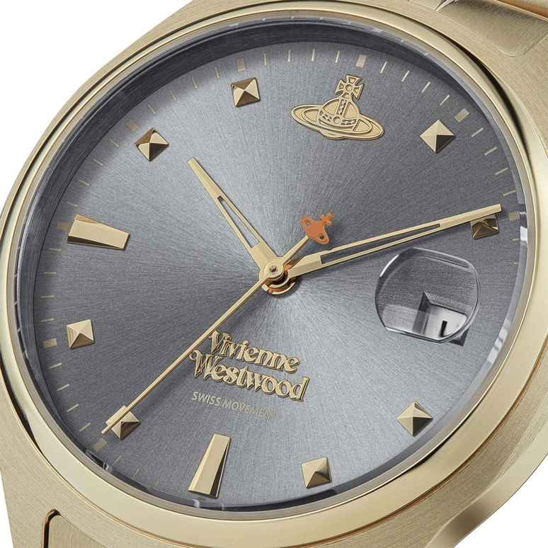 Vivienne Westwood,Other 37mm,37mm,Stainless Steel,Grey,Quartz,Day,Round,VV261GYGD
