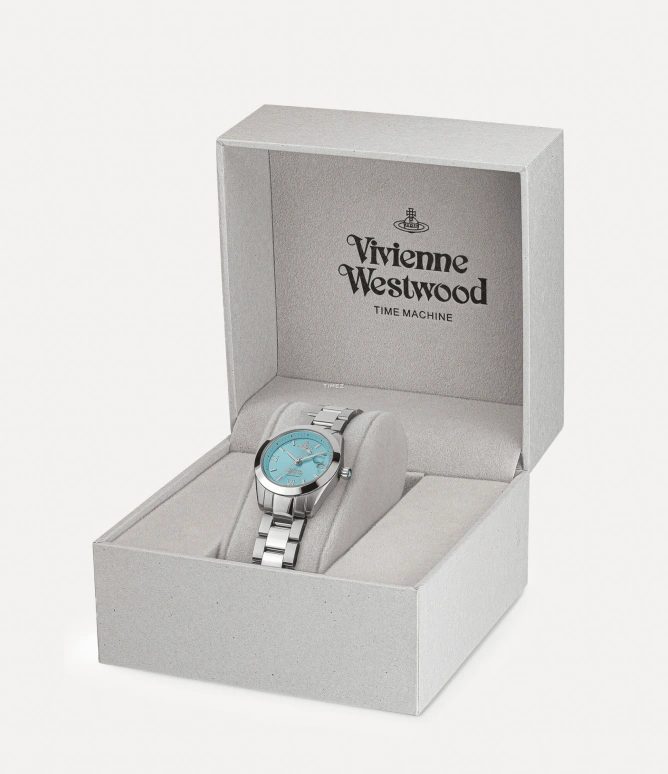 Vivienne Westwood,Other 29mm,29mm,Stainless Steel,Blue,Quartz,Day,Hardlex,Glass,VV292TQSL
