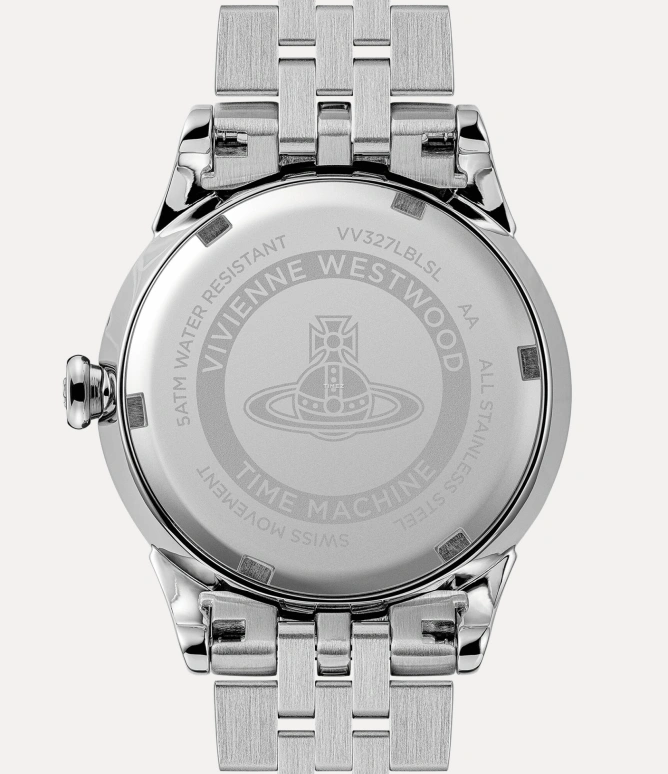 Vivienne Westwood,Other 32mm,32mm,Stainless Steel,Ice Blue,Quartz,Hardlex,Glass,Round,VV327LBLSL