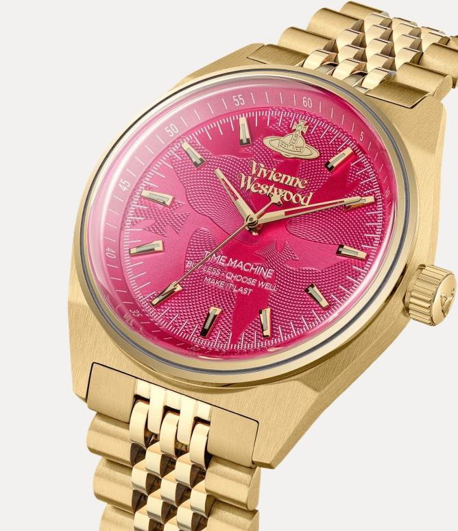 Vivienne Westwood,Other 39mm,39mm,Stainless Steel,Red,Quartz,Hardlex,Glass,Round,VV251RRGD