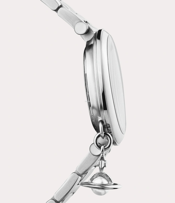 Vivienne Westwood,Other 32mm,32mm,Stainless Steel,Silver,Quartz,Hardlex,Glass,Round,VV006PSLSL