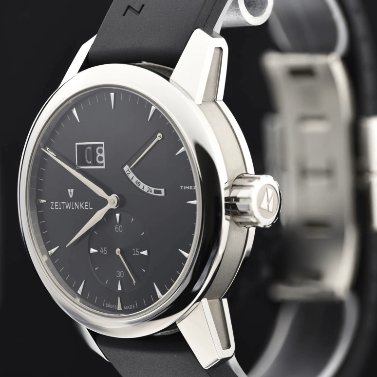 Zeitwinkel,42,5mm Classic 42.50mm,42.50mm,Stainless Steel,Black,Automatic,Power Reserve Indicator,Big Date,273 BLACK