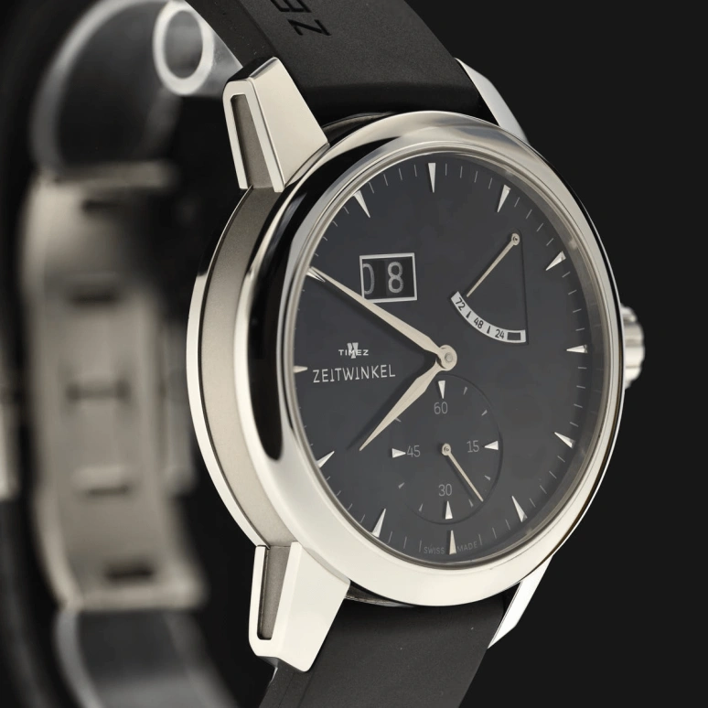 Zeitwinkel,42,5mm Classic 42.50mm,42.50mm,Stainless Steel,Black,Automatic,Power Reserve Indicator,Big Date,273 BLACK