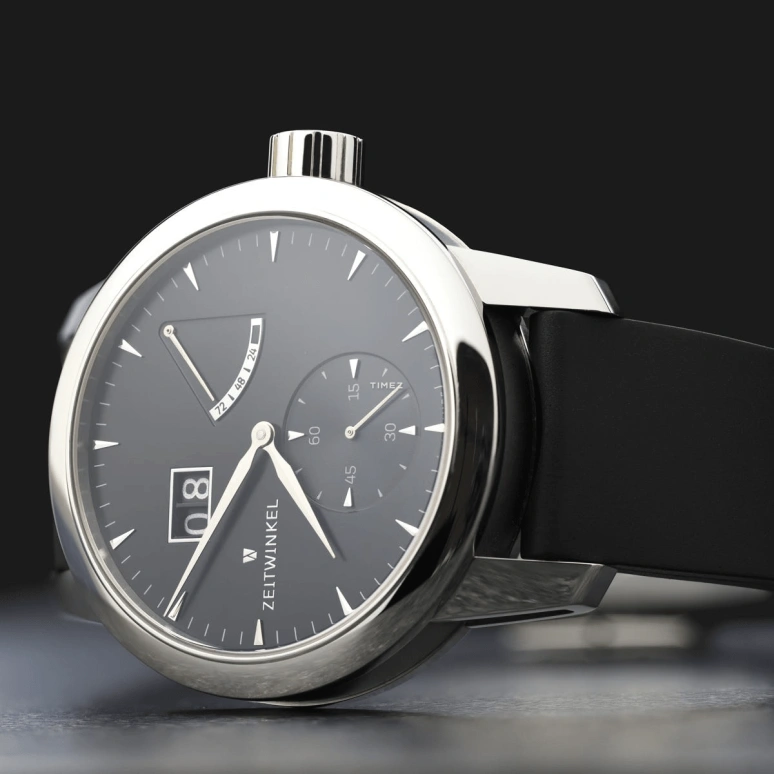 Zeitwinkel,42,5mm Classic 42.50mm,42.50mm,Stainless Steel,Black,Automatic,Power Reserve Indicator,Big Date,273 BLACK