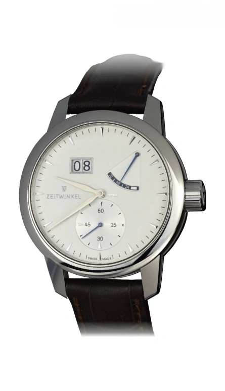 Zeitwinkel,42,5mm Classic 42.50mm,42.50mm,Stainless Steel,Silver,Automatic,Power Reserve Indicator,Big Date,273 SILVER