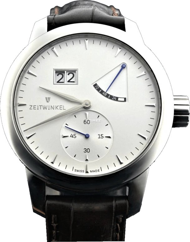 Zeitwinkel,42,5mm Classic 42.50mm,42.50mm,Stainless Steel,Silver,Automatic,Power Reserve Indicator,Big Date,273 SILVER