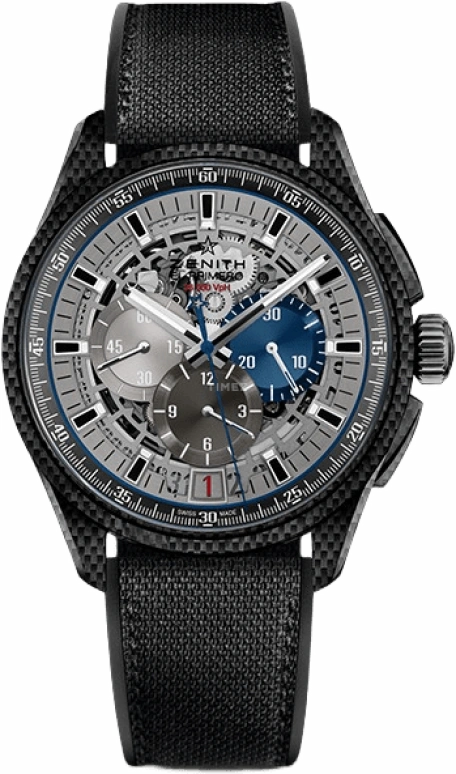 Zenith,El Primero 45mm,45mm,Carbon,Aluminium,Skeleton,Automatic,Chronograph,Day,10,10.2260.400/69.R573