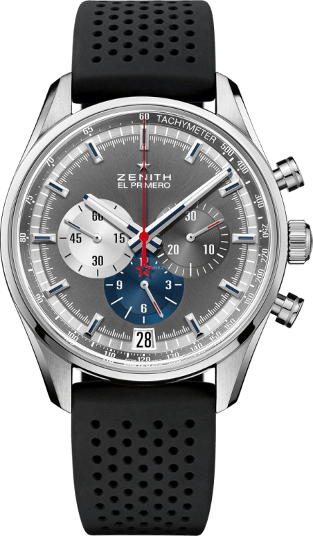 Zenith,El Primero 42mm,42mm,Stainless Steel,Grey,Automatic,Chronograph,Day,03,03.2040.400/26.R576