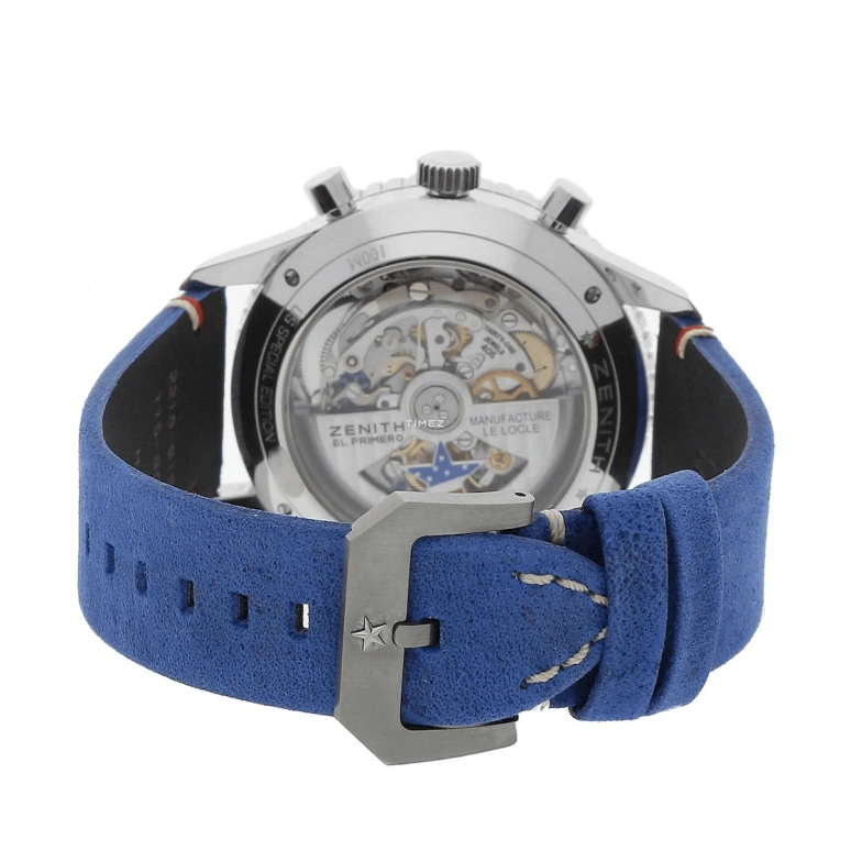 Zenith,Pilot 43mm,43mm,Stainless Steel,Blue,Automatic,Chronograph,Flyback,03,03.2241.405/51.C915