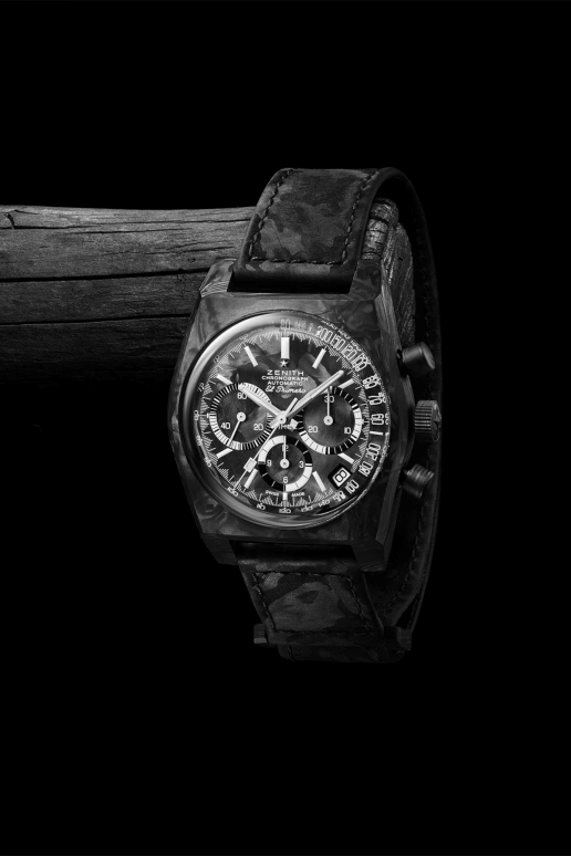 Zenith,Chronomaster 37mm,37mm,Carbon,Black,Automatic,Chronograph,Day,10,10.A3818.400-2/21.R100