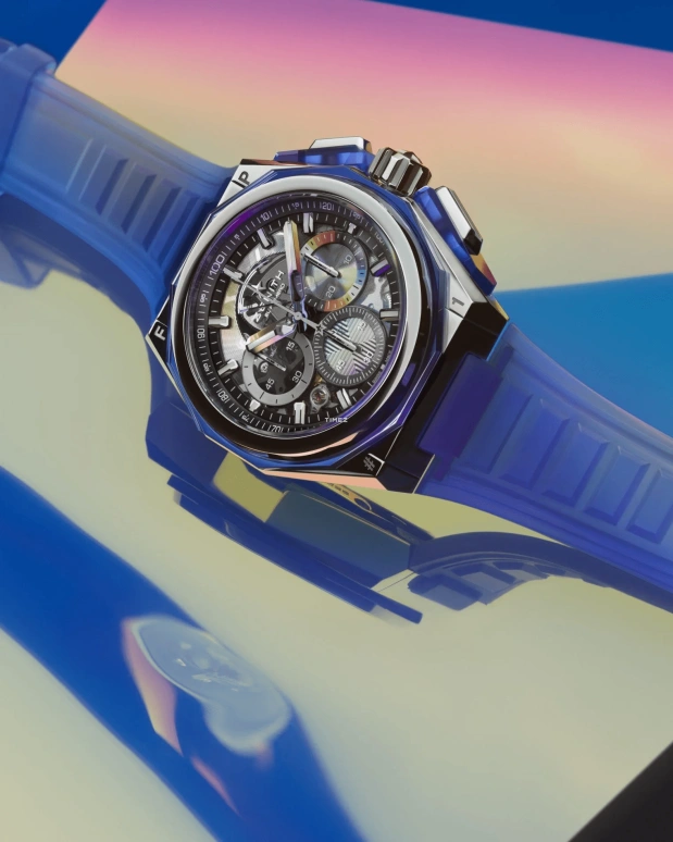 Zenith,Defy 45mm,45mm,Stainless Steel,Multi-Color,Luminous,Automatic,Chronograph,Power Reserve Indicator,03,03.9100.9004/49.I210