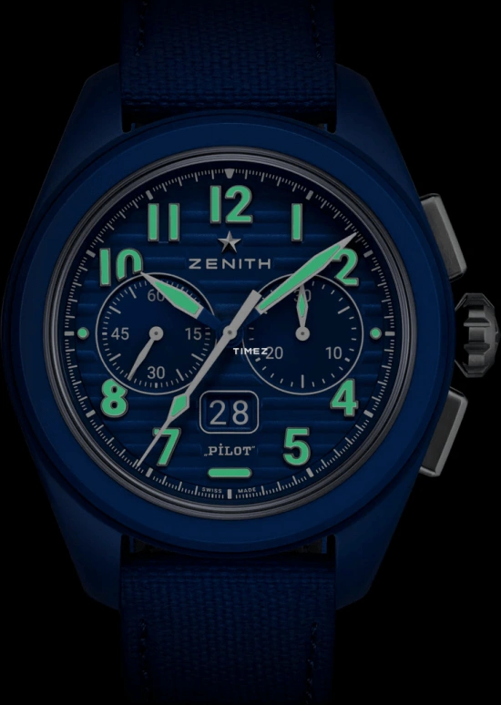 Zenith,Pilot 42.50mm,42.50mm,Ceramic,Blue,Automatic,Chronograph,Flyback,Big Date,49,49.4002.3652/51.I009