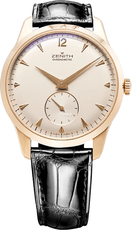 Zenith,Other 40mm,40mm,Rose Gold,Grey,Automatic,In-house Caliber,Sapphire,Crystal Glass,18,18.1955.689/02.C492