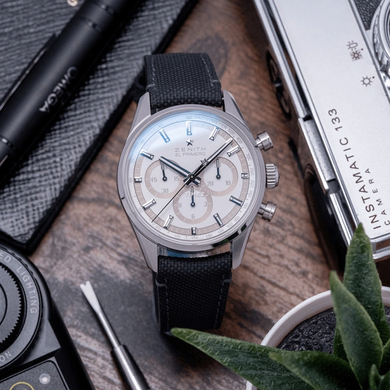 Zenith,El Primero 38mm,38mm,Stainless Steel,White,Automatic,Chronograph,50hours,03,03.2152.4061/80.R825