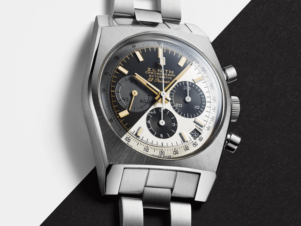 Zenith,Revival 37mm,37mm,Titanium,Black,White,Automatic,Chronograph,Day,95,95.L384.400/50.M384