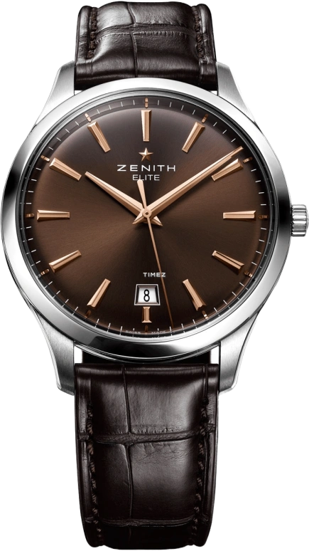 Zenith,Elite 40mm,40mm,Stainless Steel,Coffee,Automatic,Day,55hours,03,03.2020.670/76.C498