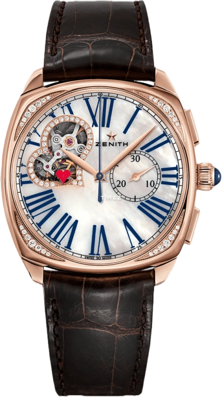 Zenith,Star 37mm,37mm,Rose Gold,White,Automatic,Chronograph,50hours,22,22.1925.4062/80.C725