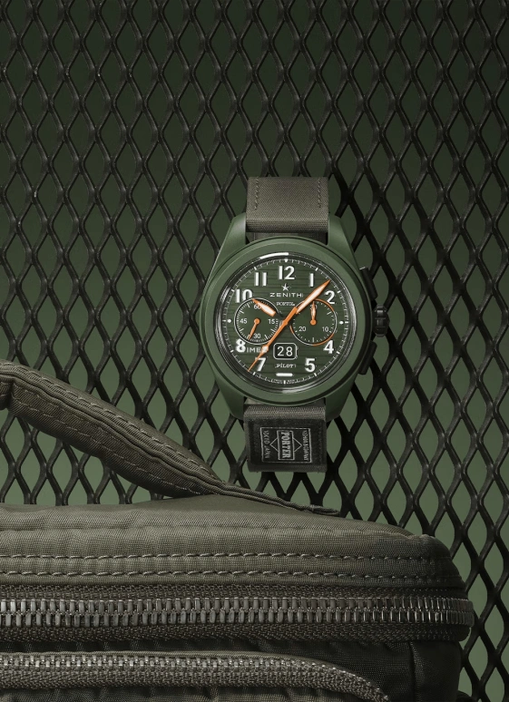 Zenith,Pilot 42.50mm,42.50mm,Ceramic,Khaki Green,Automatic,Chronograph,Flyback,Big Date,49,49.4001.3652/63.I001