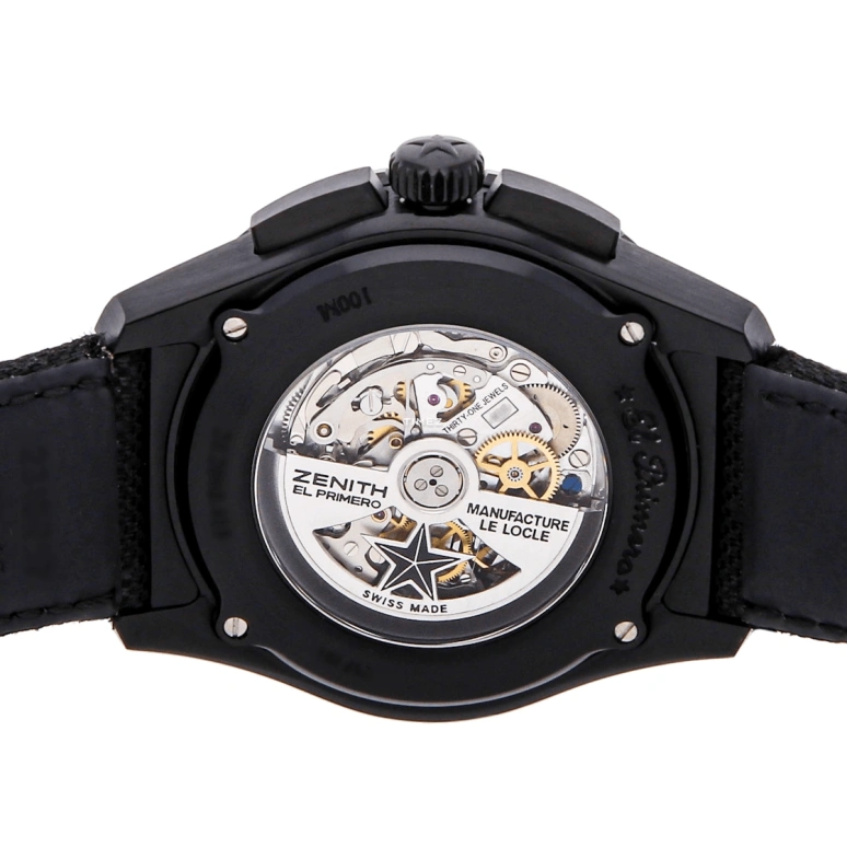 Zenith,El Primero 45.50mm,45.50mm,Stainless Steel,Black,Automatic,Chronograph,Day,24,24.2060.405/21.C707
